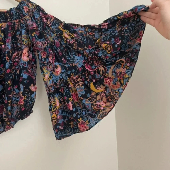 Free People Free Spirit Floral Off The Shoulder Top Size Small - Picture 6 of 6